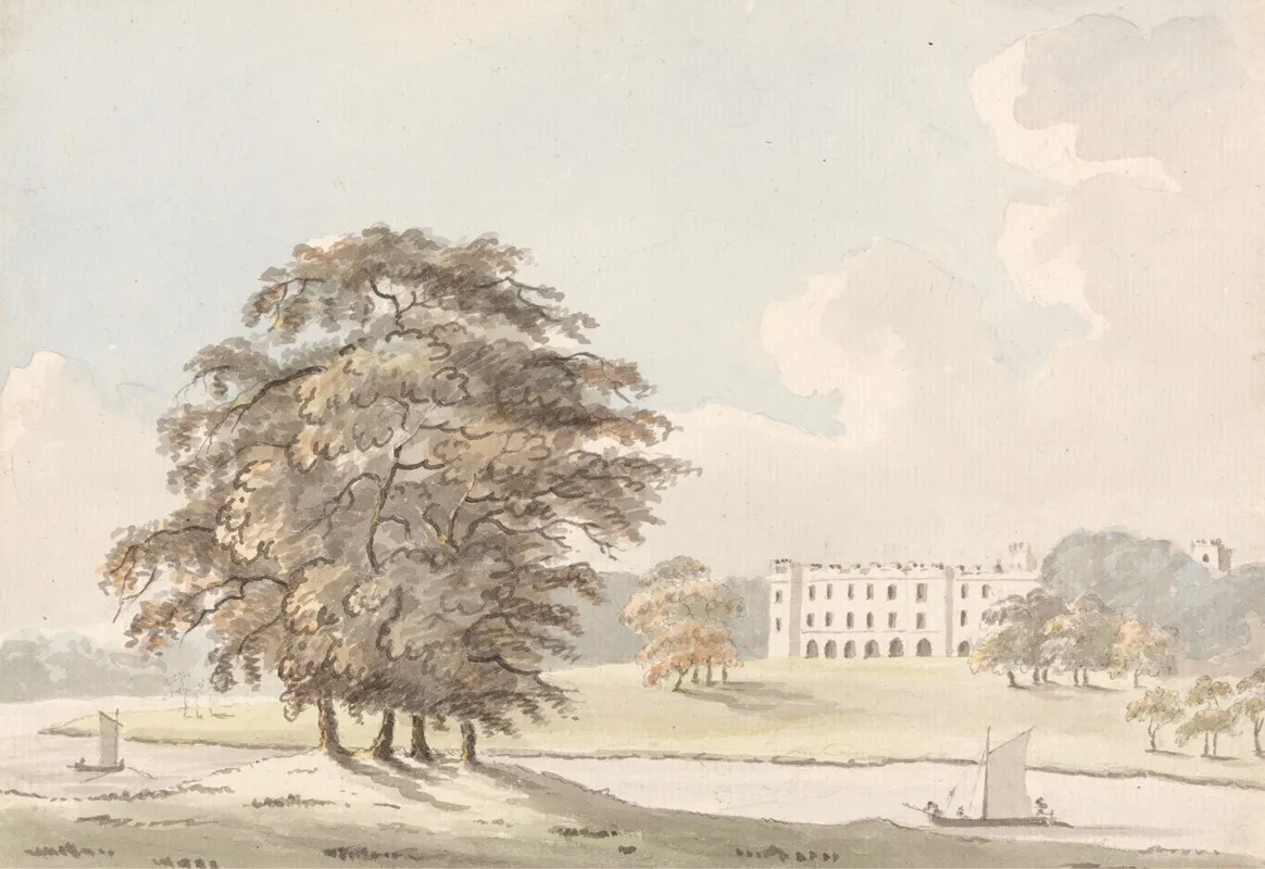 The Thames With Sion House Wall Art by John Fisher, Bishop of Salisbury - High-Resolution Digital Print