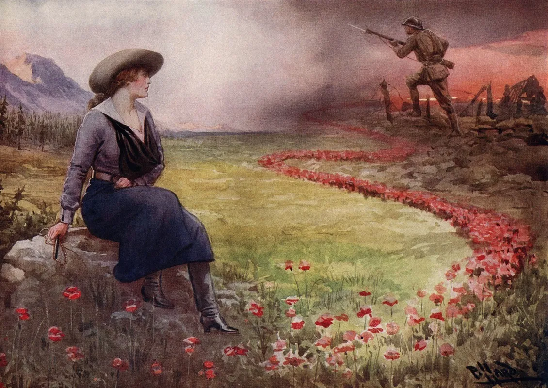 The Thin Red Line Wall Art by Harold Piffard - High-Resolution Digital Print
