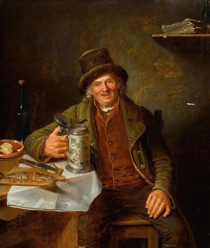 The Thirsty Old Man Wall Art by Constantin Schroeter - High-Resolution Digital Print