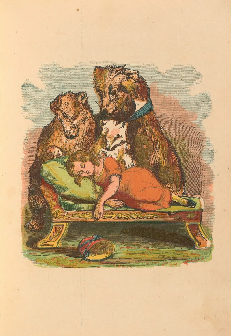 The Three Bears Pl 6 Wall Art by Harrison William Weir - High-Resolution Digital Print