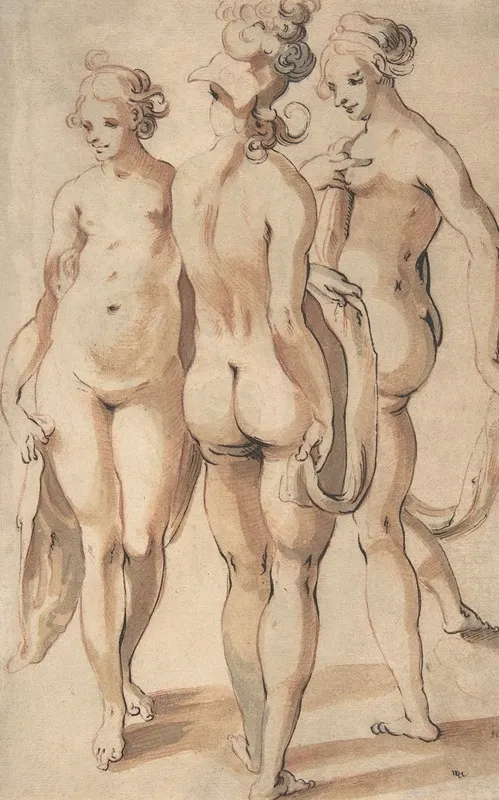 The Three Graces 13 Wall Art by Franz Schütz - High-Resolution Digital Print