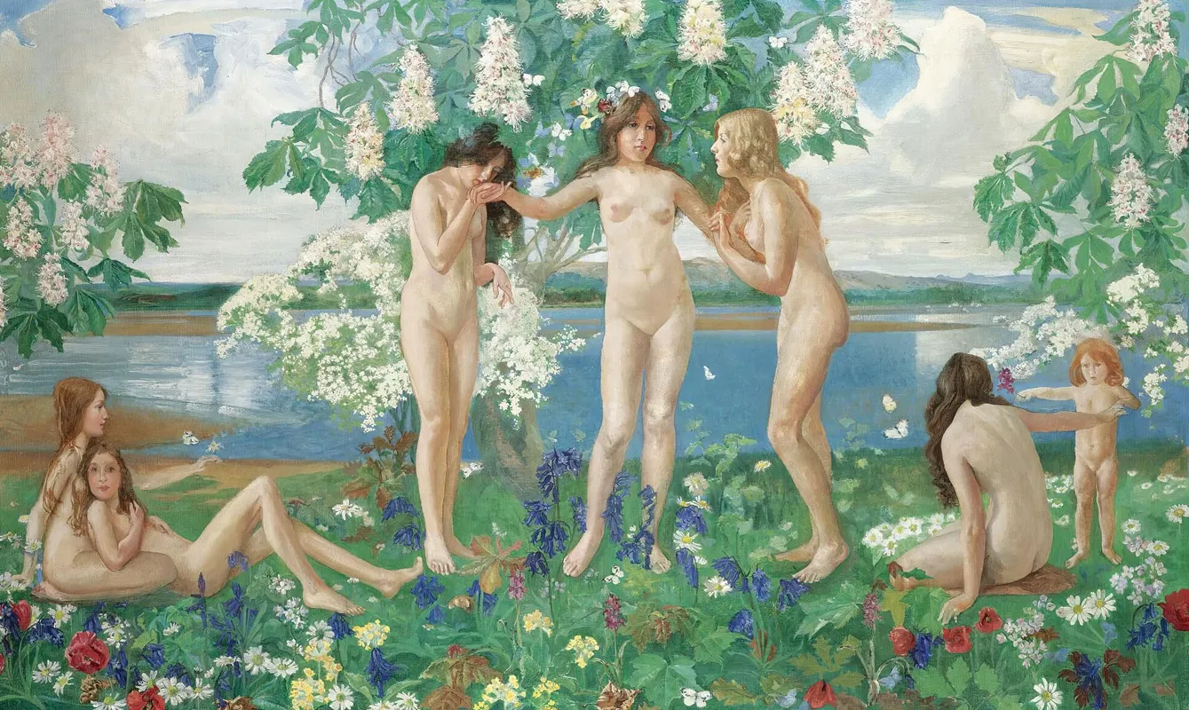 The Three Graces 8 Wall Art by J. Franklin Kershaw - High-Resolution Digital Print