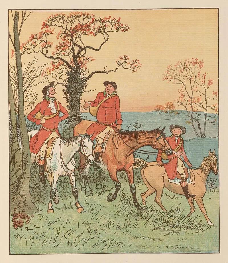 The Three Jovial Huntsmen Pl 9 Wall Art by Randolph Caldecott - High-Resolution Digital Print