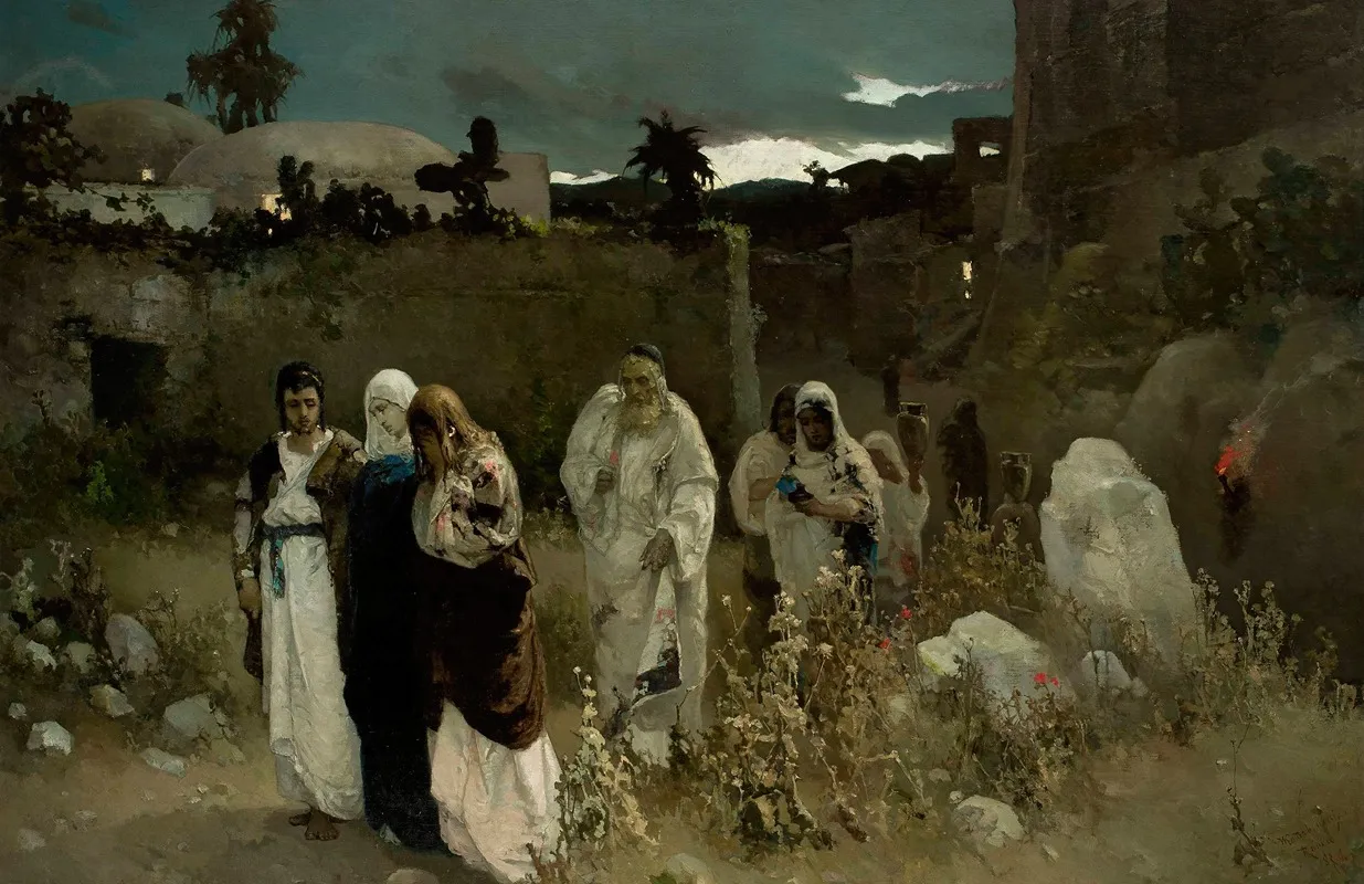 The Three Marys At The Tomb Wall Art by Wilhelm Kotarbiński - High-Resolution Digital Print