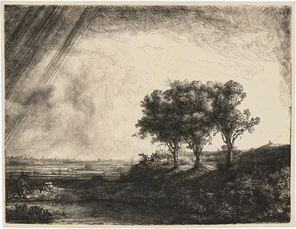 The Three Trees 4 Wall Art by Rembrandt van Rijn - High-Resolution Digital Print
