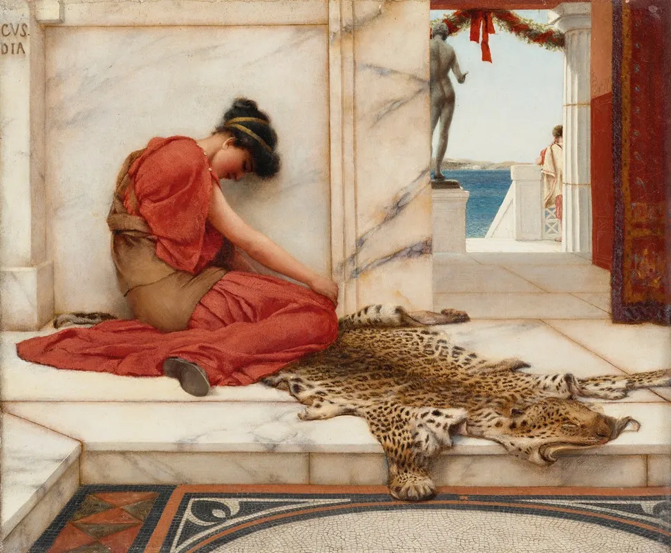 The Tiff Wall Art by John William Godward - High-Resolution Digital Print