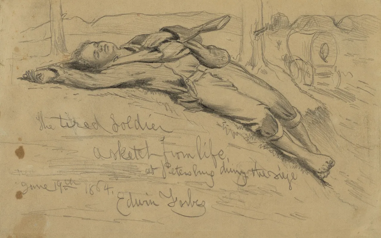 The Tired Soldier A Sketch From Life At Petersburg During The Siege