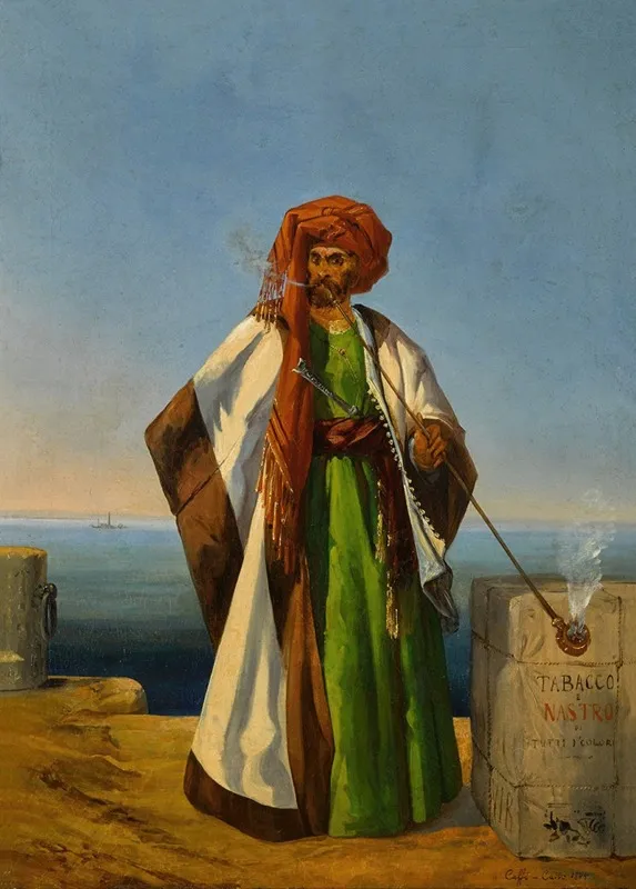 The Tobacco Merchant Wall Art by Ippolito Caffi - High-Resolution Digital Print