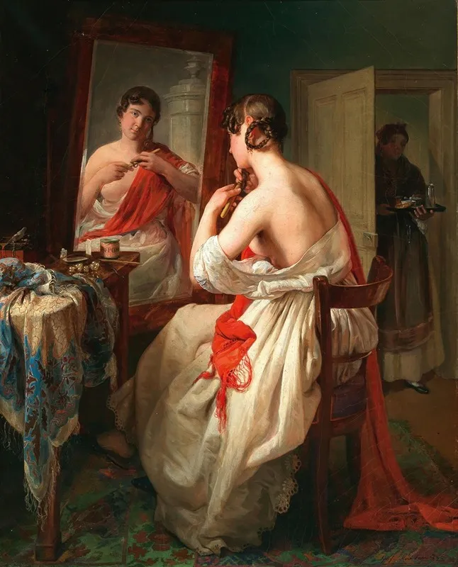 The Toilet 9 Wall Art by Johann Baptist Reiter - High-Resolution Digital Print