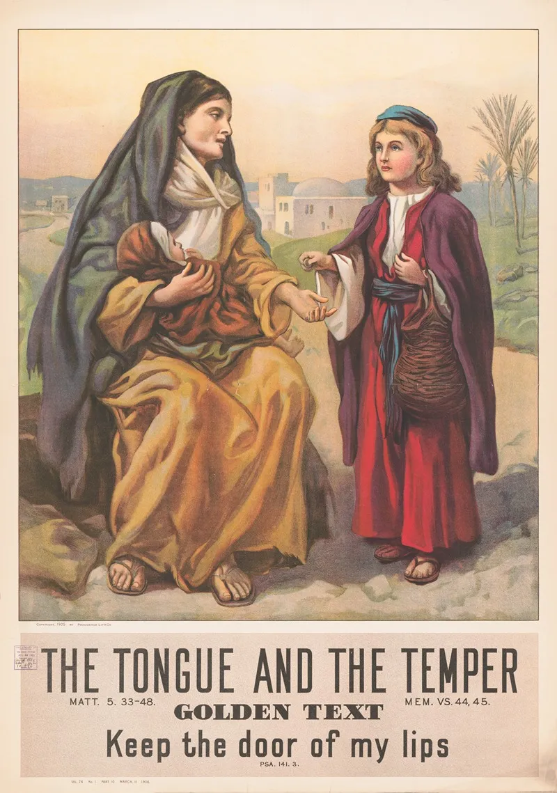 The Tongue And The Temper 2 Wall Art by Providence Lith. Co - High-Resolution Digital Print