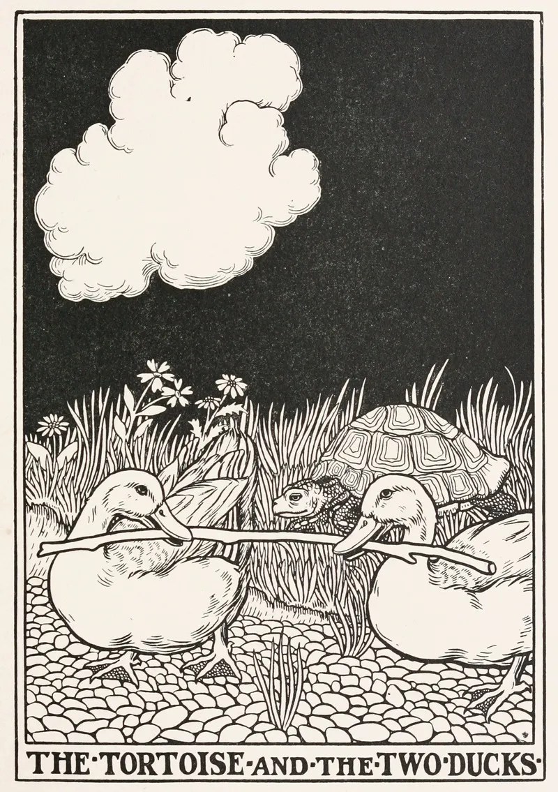 The Tortoise And The Two Ducks Wall Art by Percy J. Billinghurst - High-Resolution Digital Print