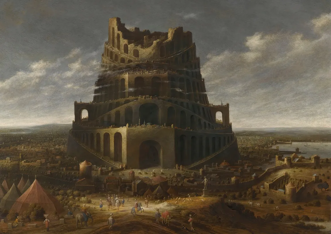 The Tower Of Babel 9 Wall Art by Jan Christiaensz Micker - High-Resolution Digital Print