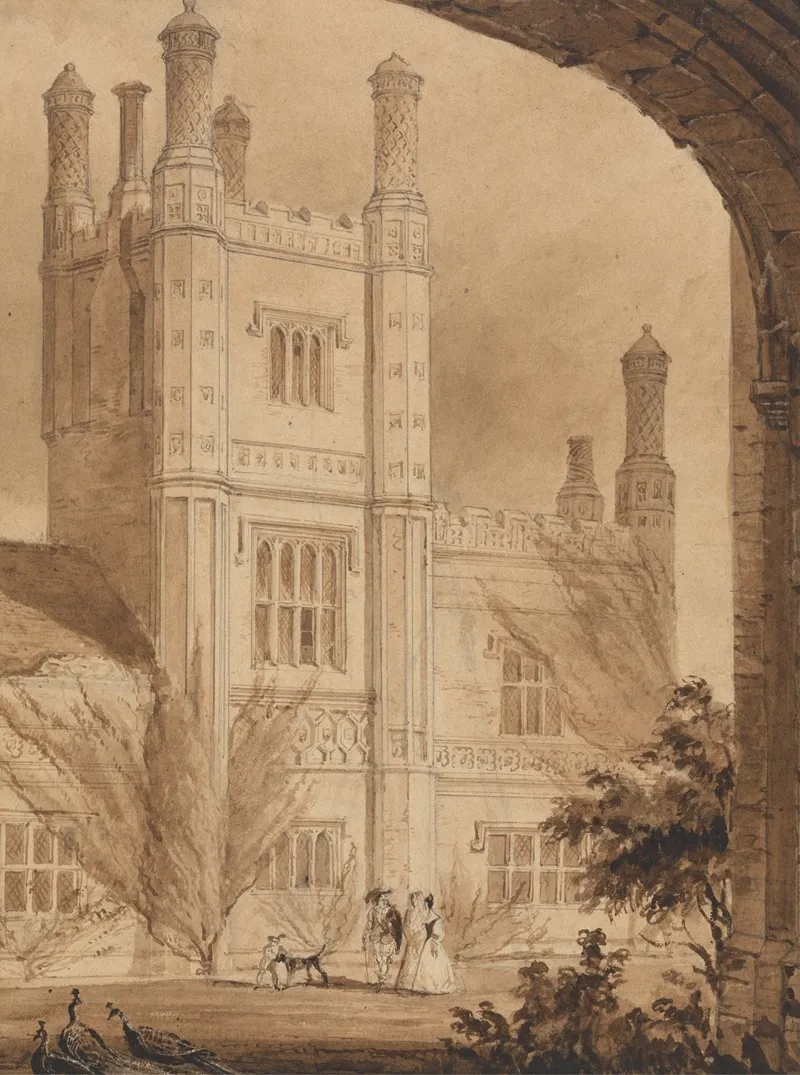 The Tower Of The Manor House East Barsham Norfolk Wall Art by Joseph Nash - High-Resolution Digital Print
