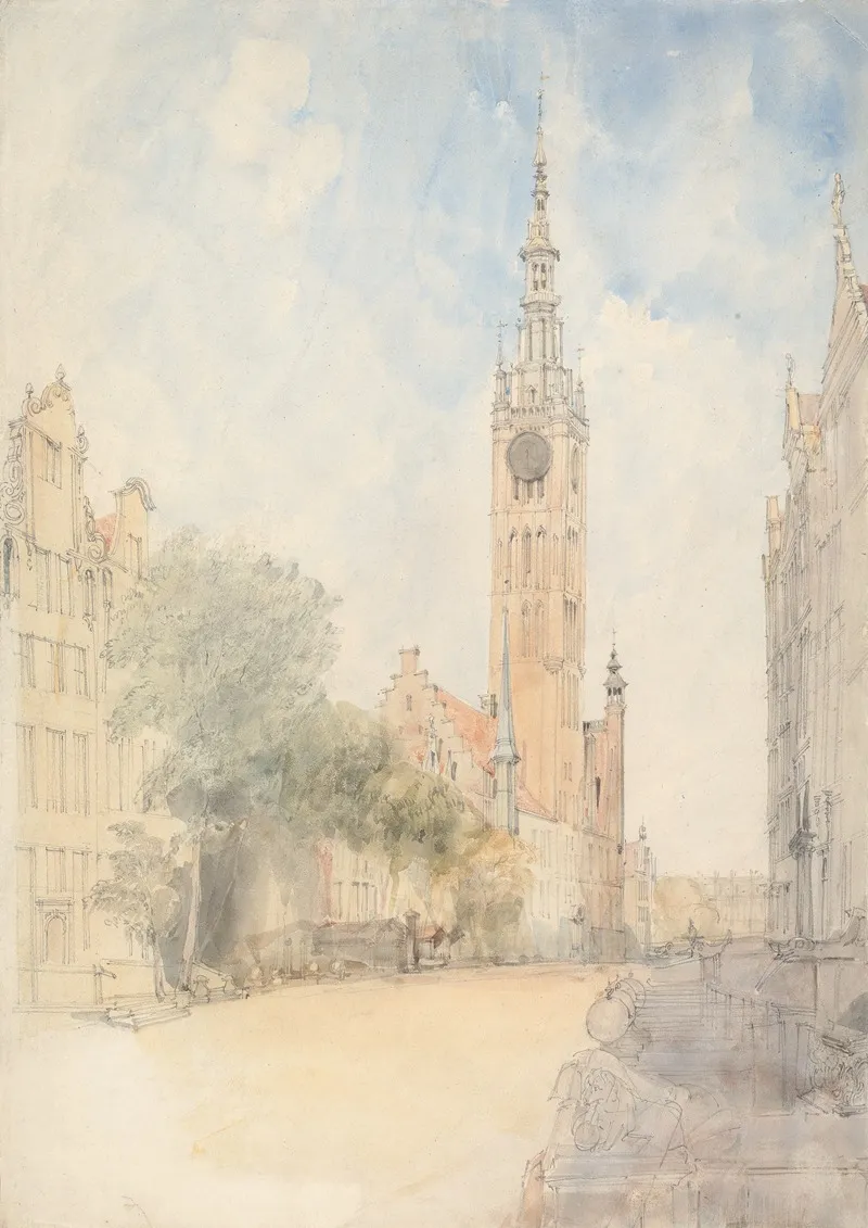 The Town Hall Danzig Wall Art by Alfred Gomersal Vickers - High-Resolution Digital Print