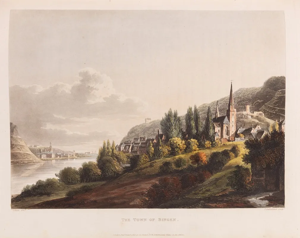 The Town Of Beingen Wall Art by Johann Isaak Von Gerning - High-Resolution Digital Print