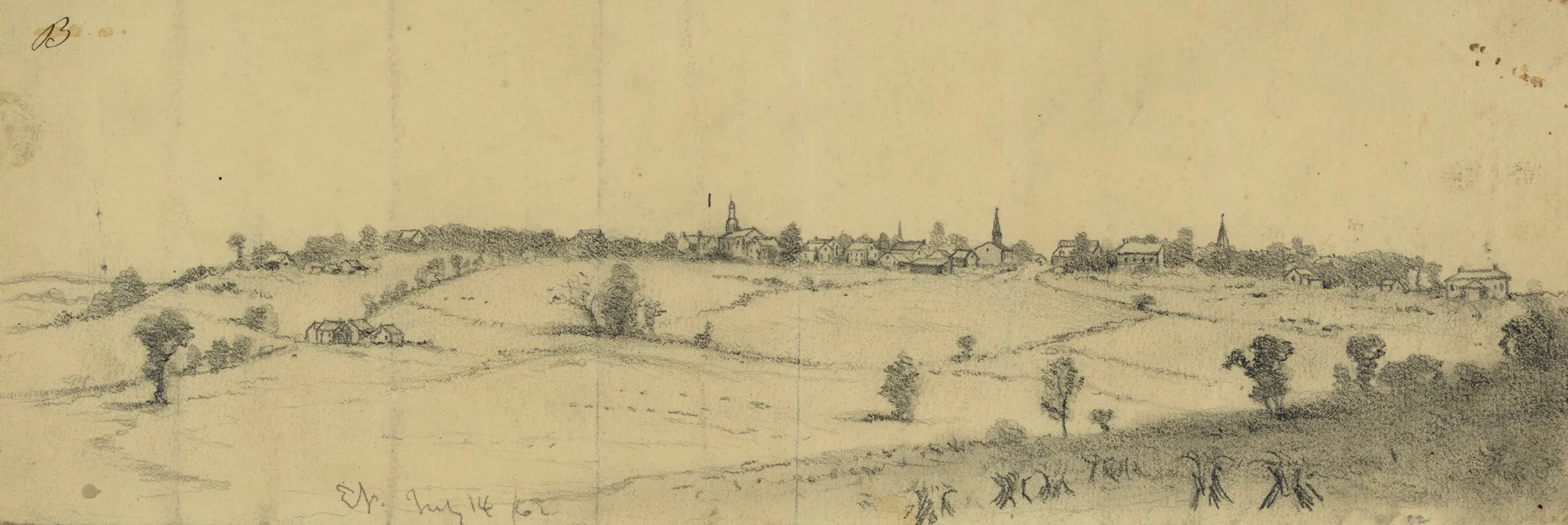 The Town Of Warrenton Va From The East