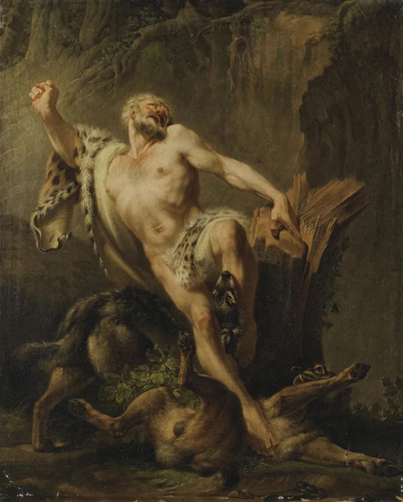 The Tragic End Of Milo Of Croton Wall Art by Jean-Jacques Bachelier - High-Resolution Digital Print