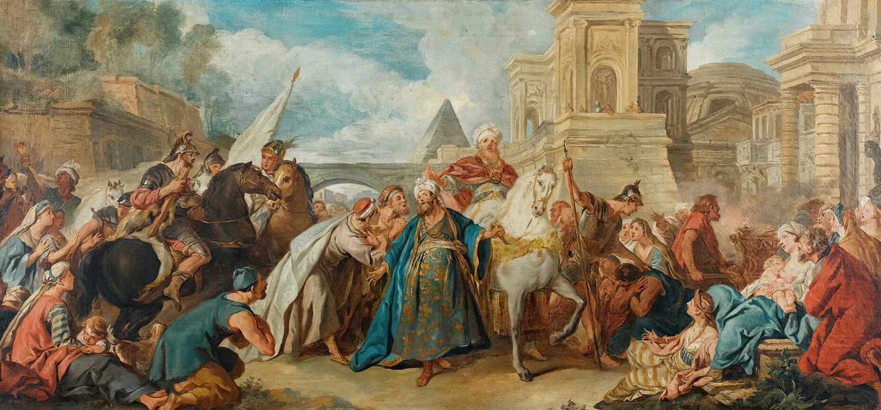 The Triumph Of Mordecai 3 Wall Art by Follower of Jean-François de Troy - High-Resolution Digital Print