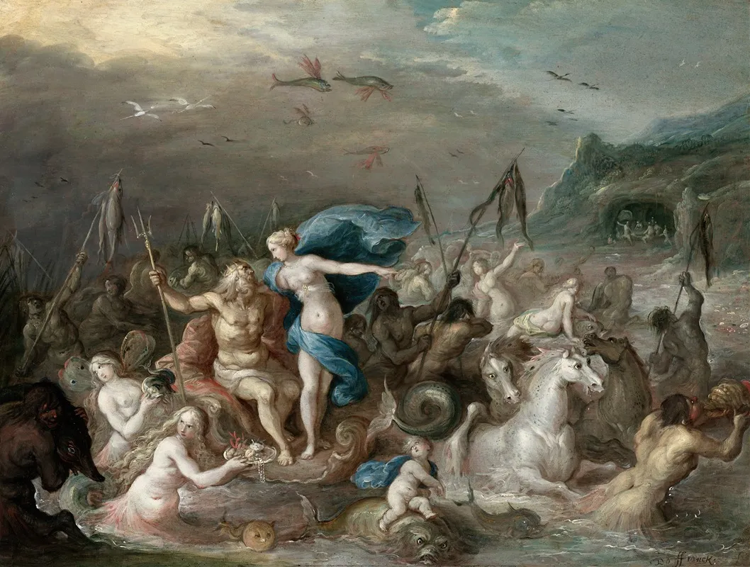 The Triumph Of Neptune And Amphitrite Wall Art by Frans Francken The Elder - High-Resolution Digital Print