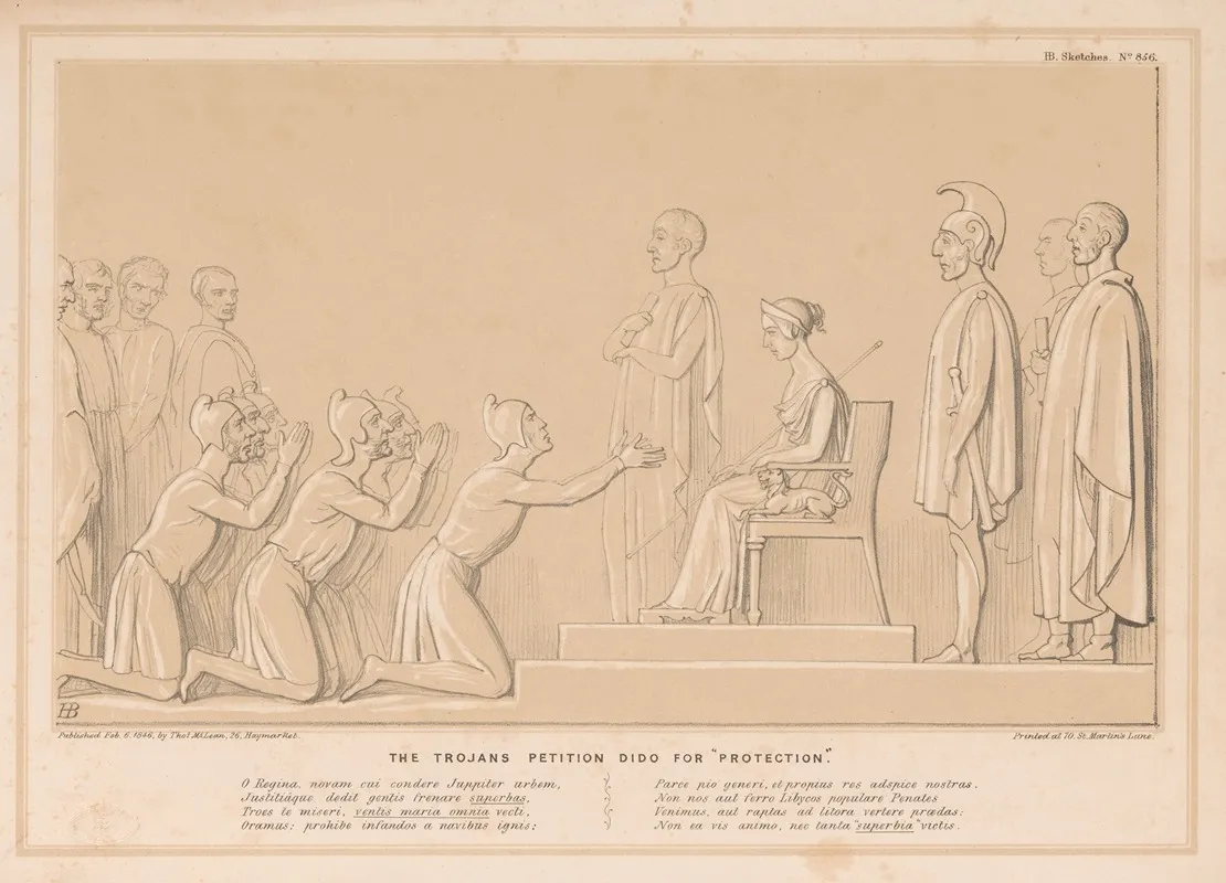 The Trojans Petition Dido For Protection Wall Art by John Doyle - High-Resolution Digital Print