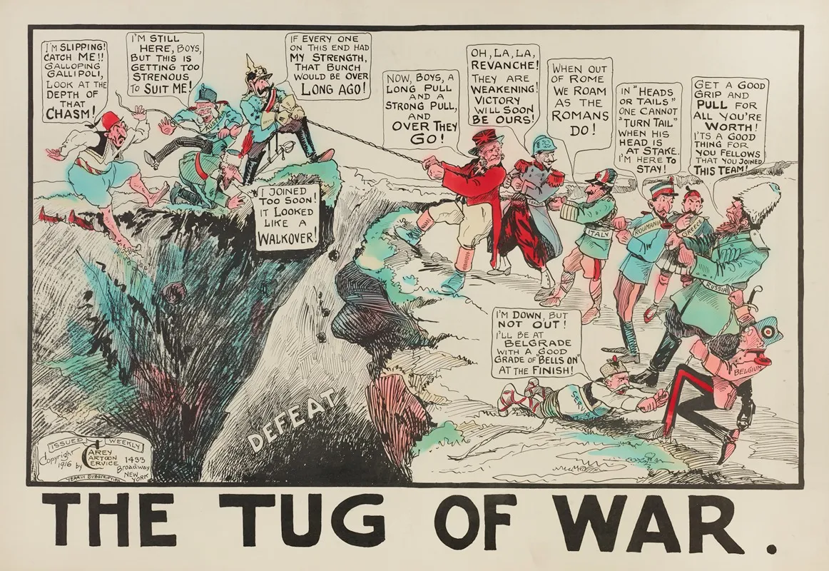 The Tug Of War 3 Wall Art by Carey Cartoon Service - High-Resolution Digital Print