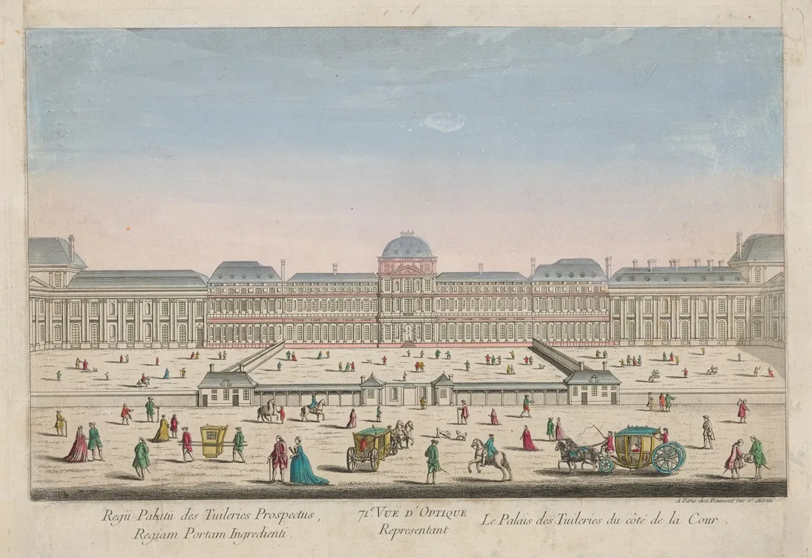 The Tuileries Palace On The Side Of The Court