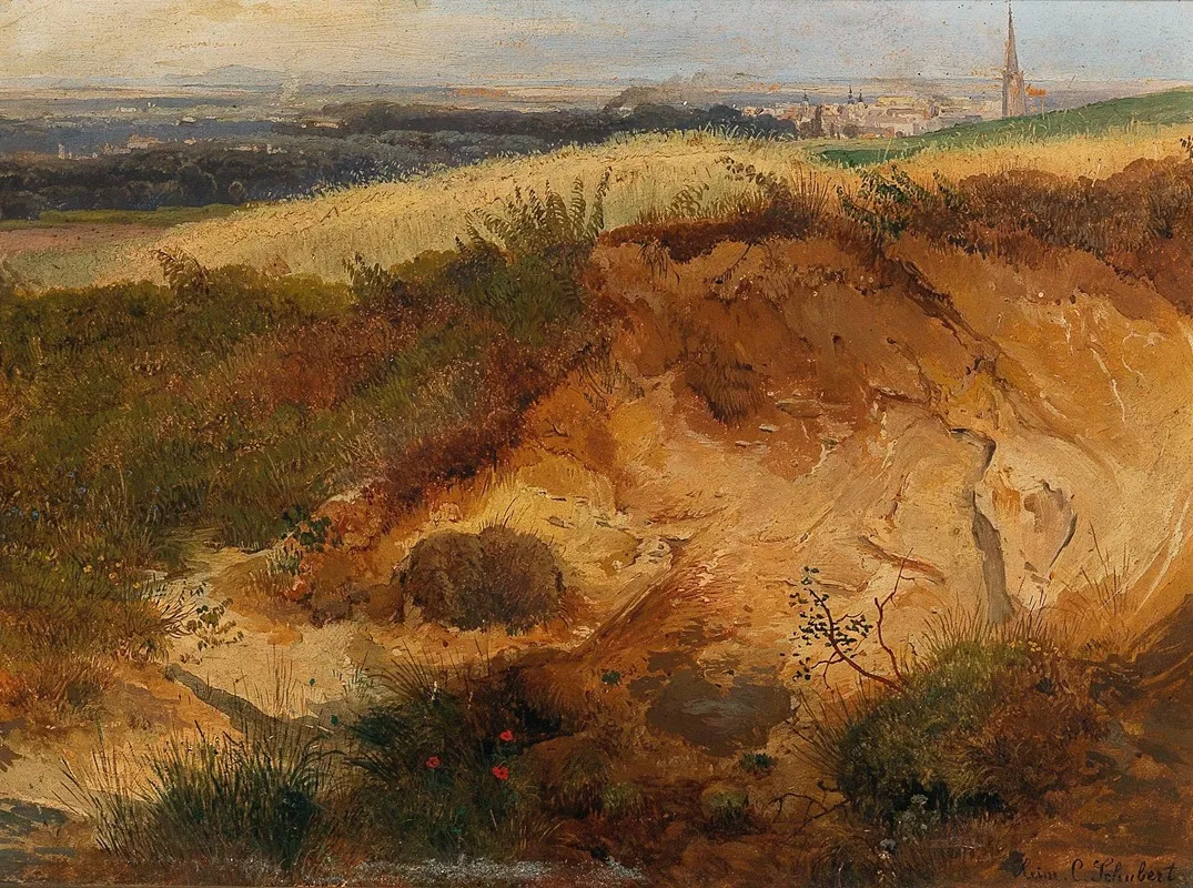 The Turkenschanze According To Nature Wall Art by Heinrich Carl Schubert - High-Resolution Digital Print