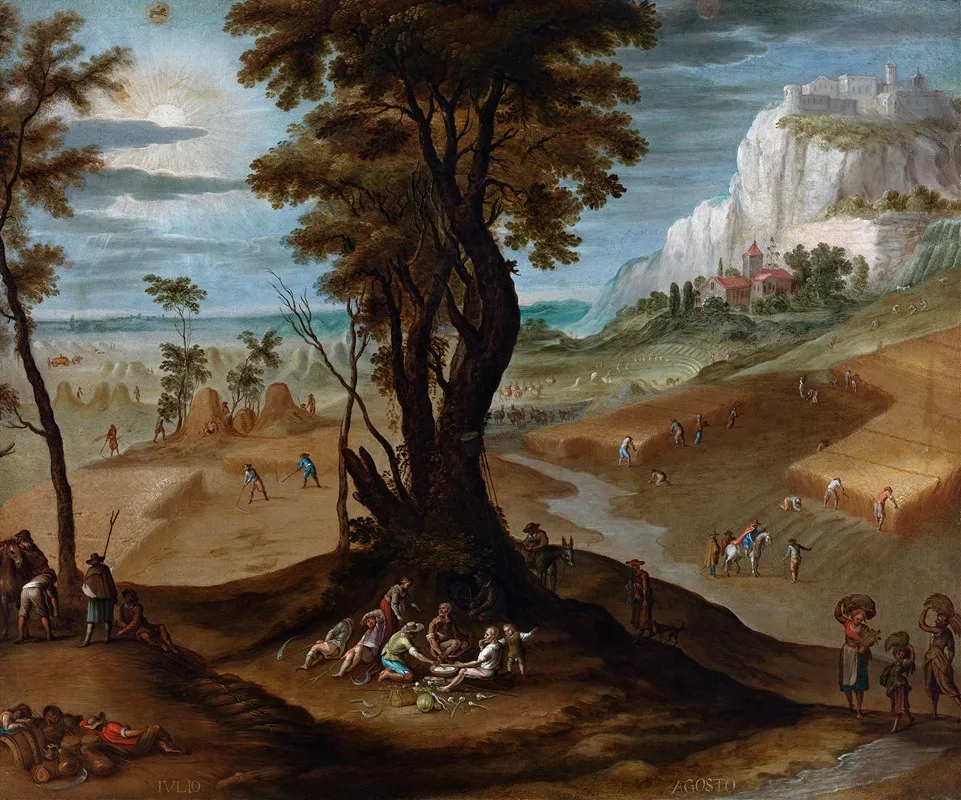 The Twelve Months Of The Year July August Wall Art by Antonio de Espinosa - High-Resolution Digital Print