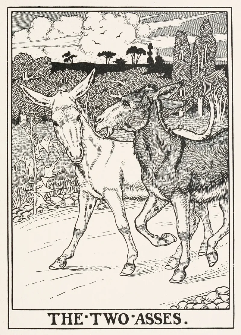 The Two Asses Wall Art by Percy J. Billinghurst - High-Resolution Digital Print