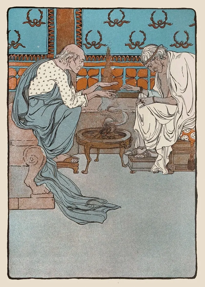 The Two Old Mens Hands Shook Together As They Tried To Warm Themselves Before The Fire