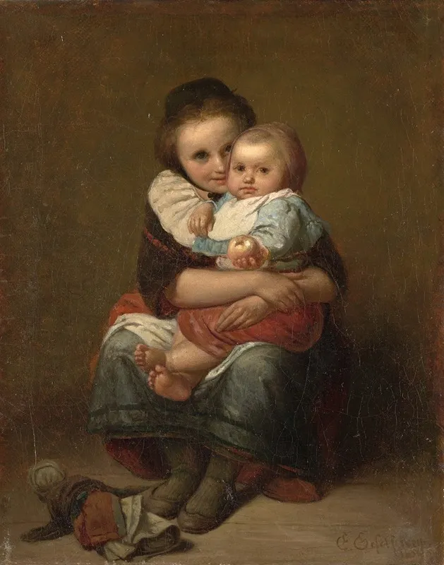 The Two Sisters 3 Wall Art by Eduard Geselschap - High-Resolution Digital Print