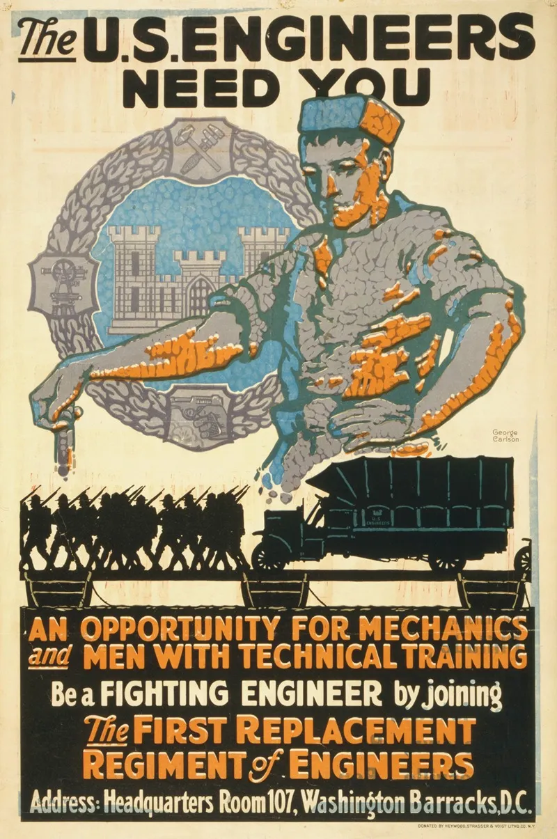 The U S Engineers Need You Wall Art by George Carlson - High-Resolution Digital Print