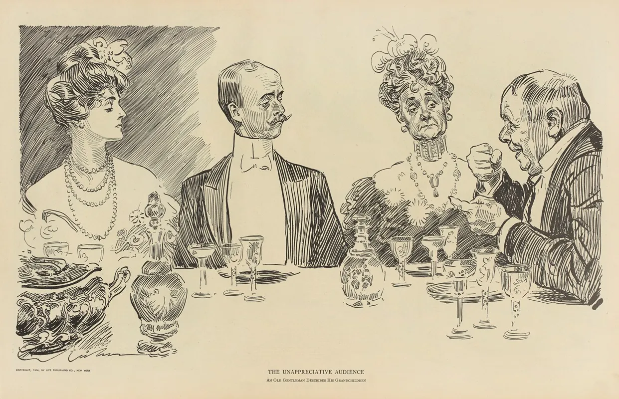 The Unappreciative Audience Wall Art by Charles Dana Gibson - High-Resolution Digital Print