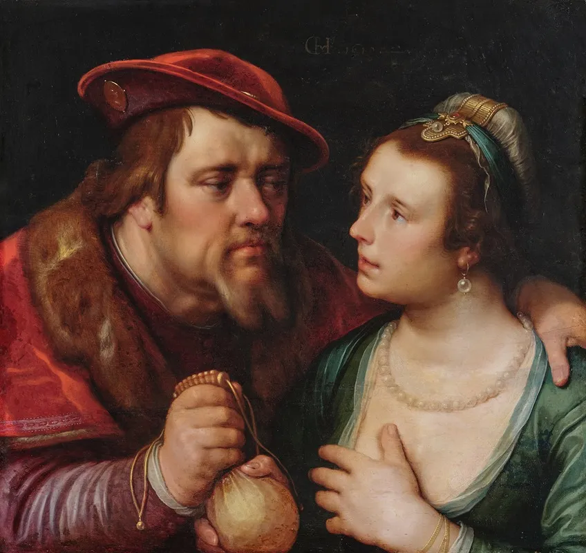 The Unequal Lovers 2 Wall Art by Cornelis Cornelisz Van Haarlem - High-Resolution Digital Print