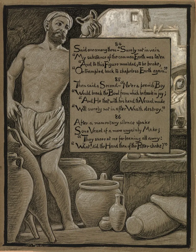 The Ungainly Pot Wall Art by Elihu Vedder - High-Resolution Digital Print