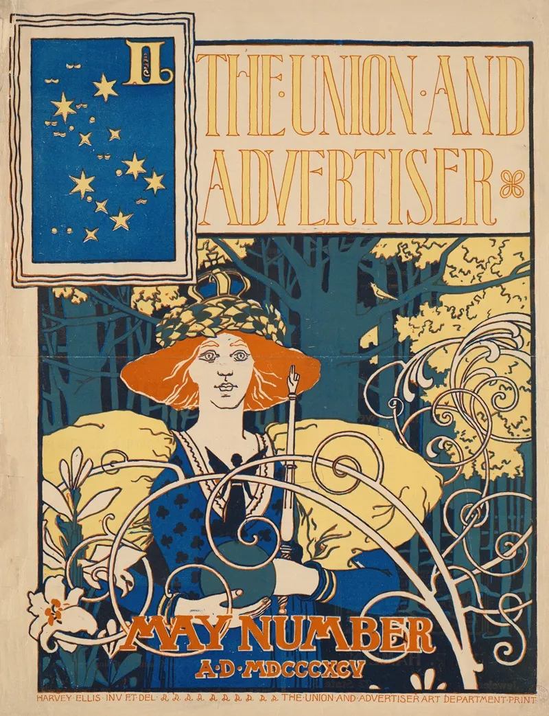 The Union Advertiser May Number Wall Art by Harvey Ellis - High-Resolution Digital Print