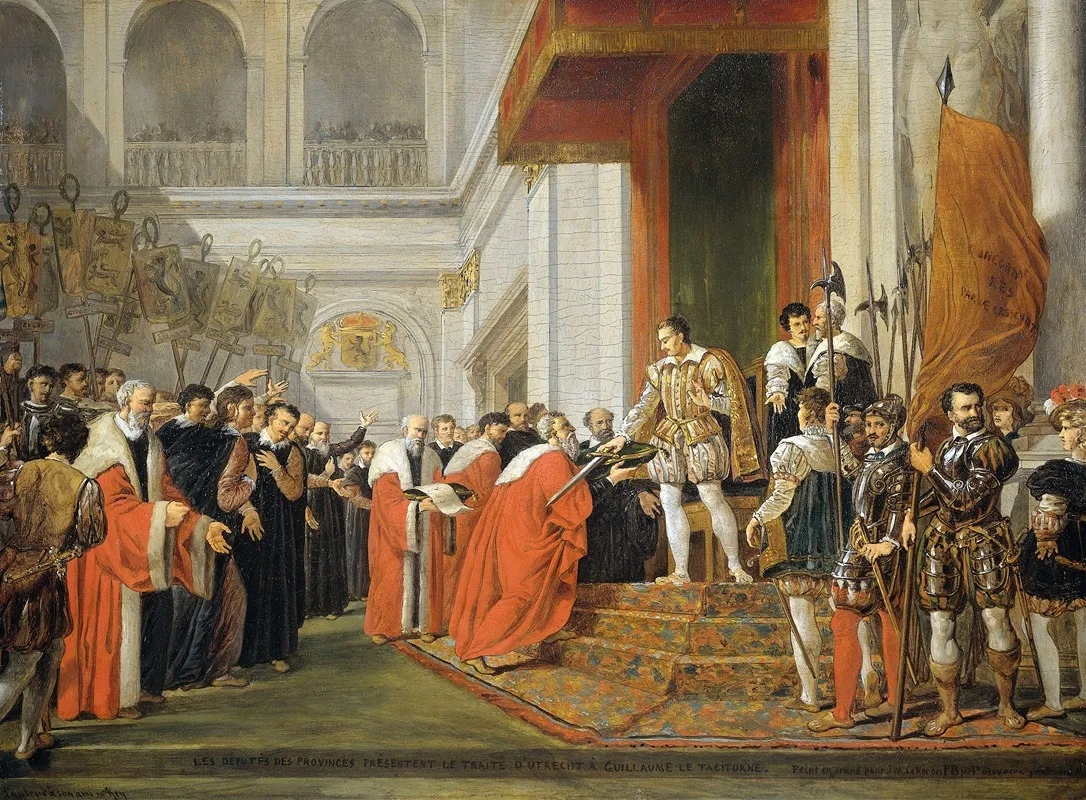 The Union Of Utrecht Wall Art by Joseph Denis Odevaere - High-Resolution Digital Print