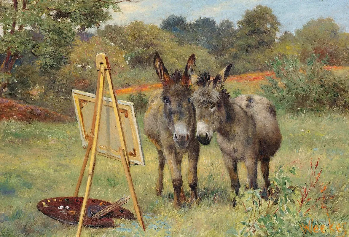 The Unlikely Connoisseurs Wall Art by Herbert William Weekes - High-Resolution Digital Print