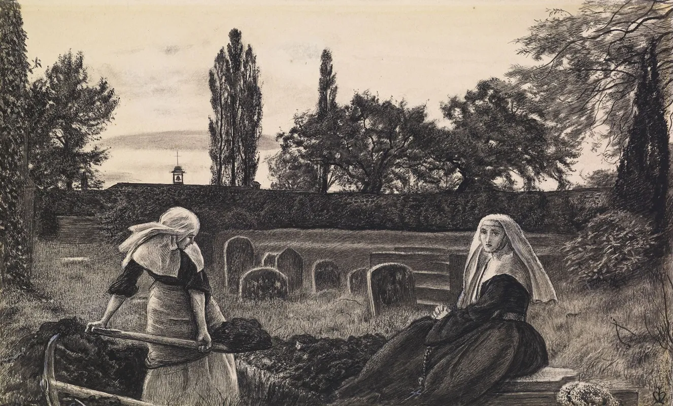 The Vale Of Rest Finished Study Wall Art by Sir John Everett Millais - Canvas Print