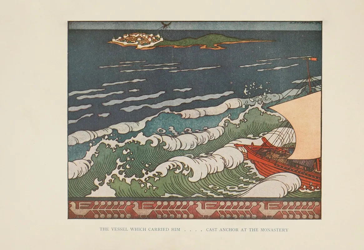 The Vessel Which Carried Him Wall Art by Ivan Bilibin - High-Resolution Digital Print