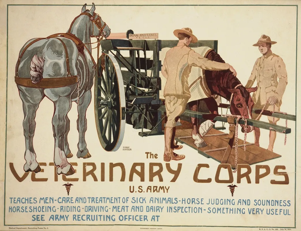 The Veterinary Corps Wall Art by Horst Schreck - High-Resolution Digital Print