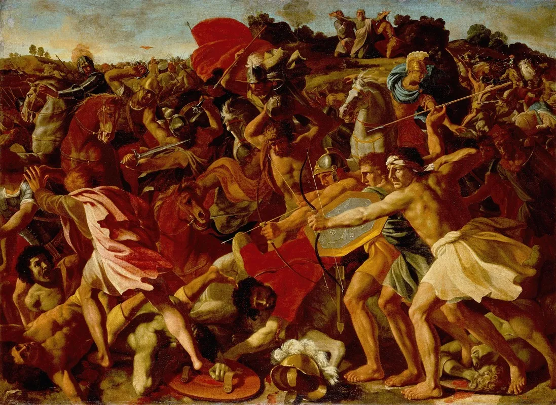The Victory Of Joshua Over The Amalekites Wall Art by Nicolas Poussin - High-Resolution Digital Print