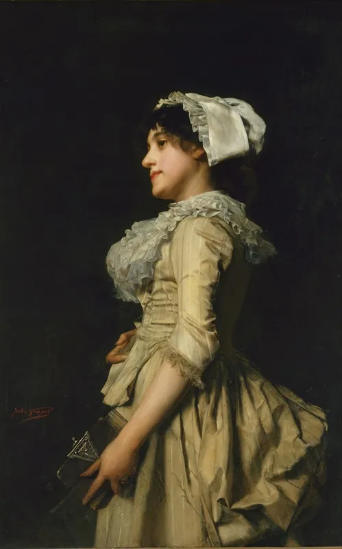 The Village Girl Wall Art by Jules-Adolphe Goupil - High-Resolution Digital Print