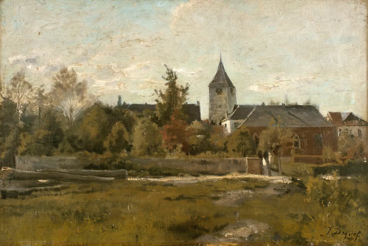 The Village Of Woluwe Wall Art by Jean-Baptiste Degreef - High-Resolution Digital Print