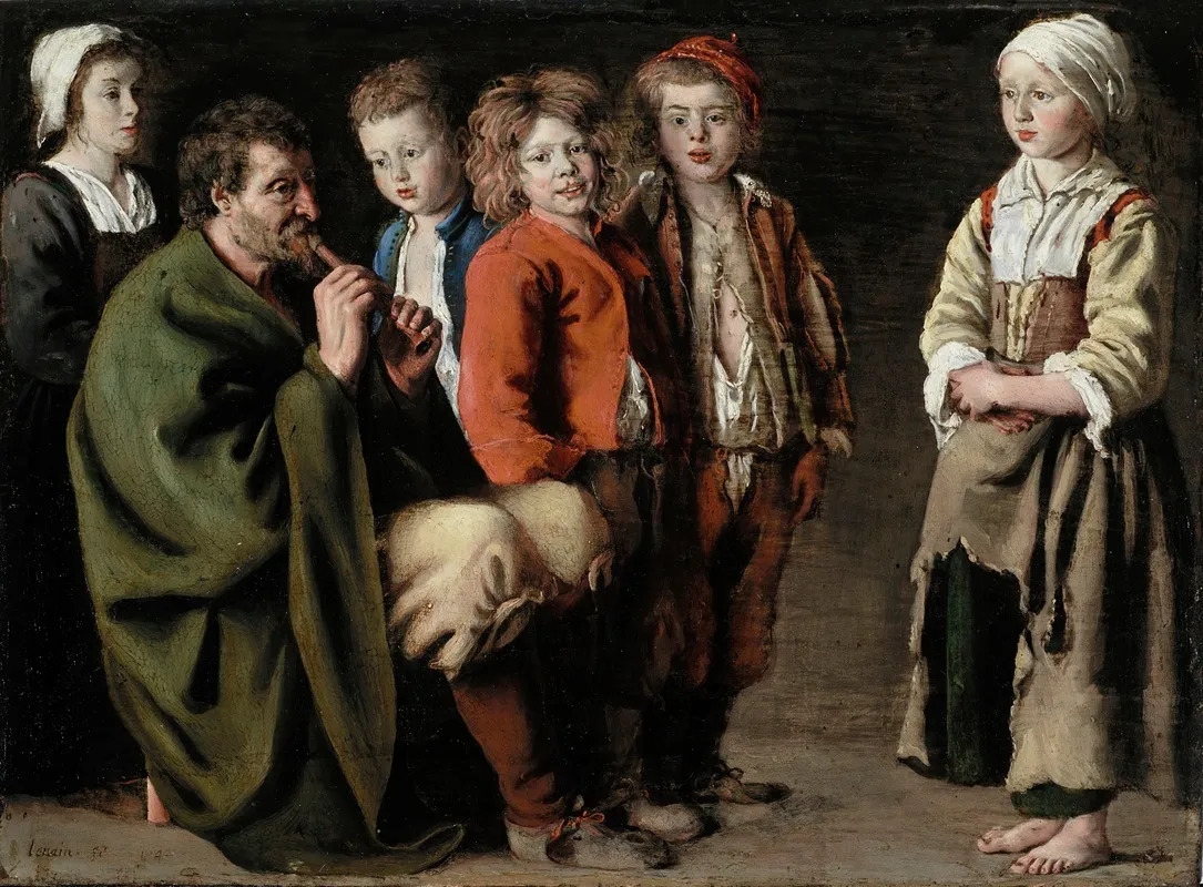 The Village Piper Wall Art by Antoine Le Nain - High-Resolution Digital Print