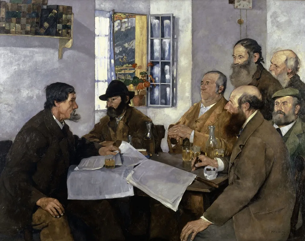 The Village Politicians Wall Art by Max Buri - High-Resolution Digital Print
