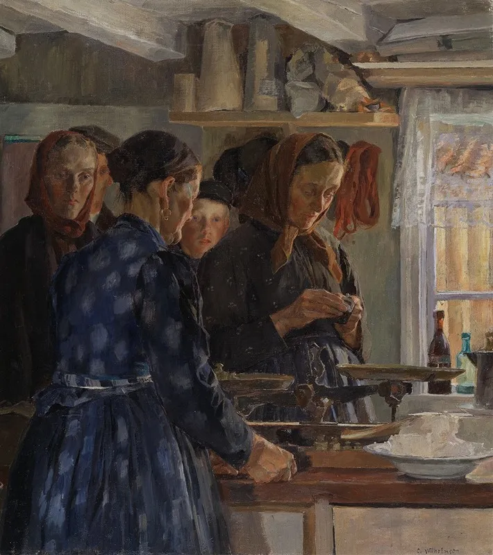 The Village Shop Wall Art by Carl Wilhelmson - High-Resolution Digital Print