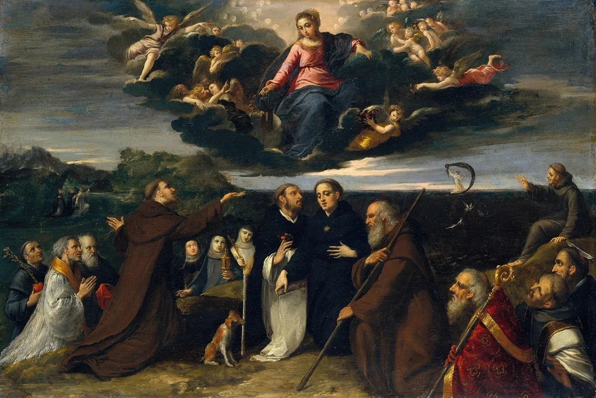 The Virgin Adored By Saints Wall Art by Scarsellino - High-Resolution Digital Print