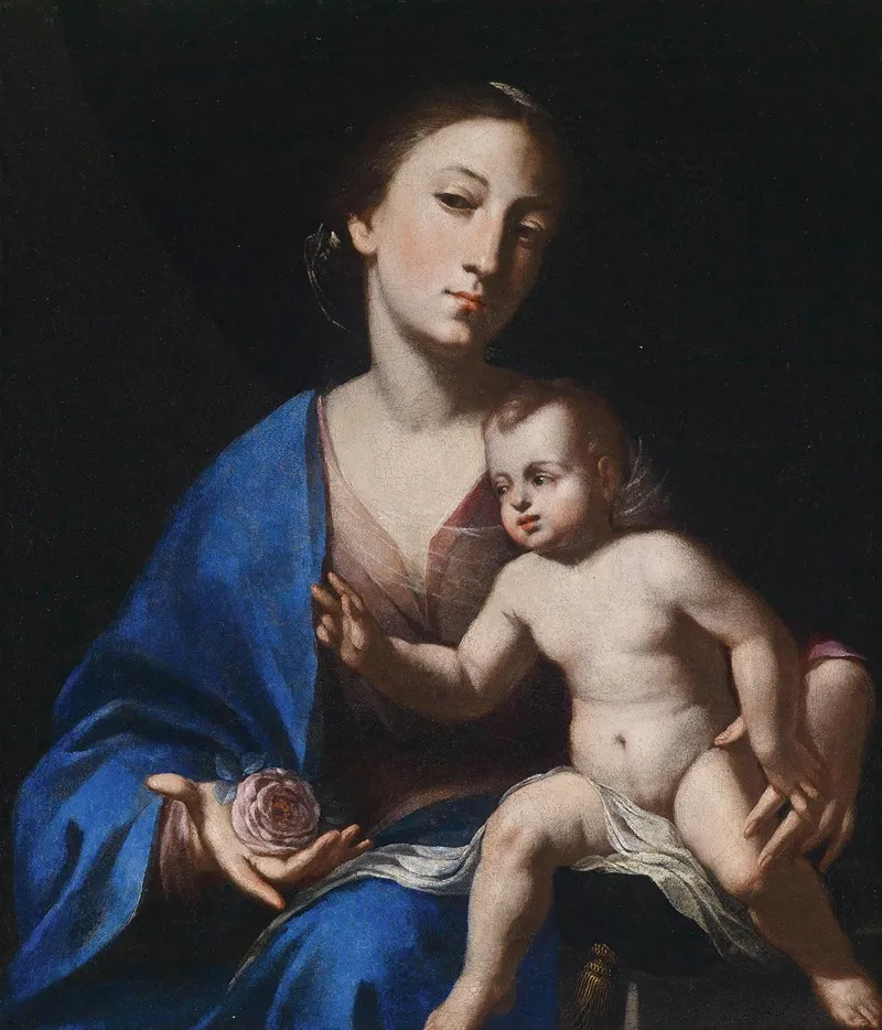 The Virgin And Child 17 Wall Art by Bernardo Cavallino - High-Resolution Digital Print