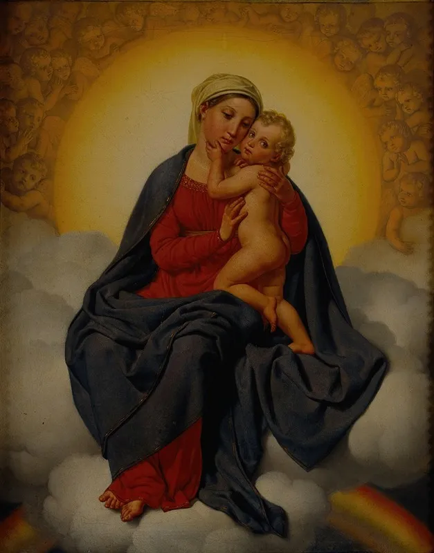 The Virgin And Child 2 Wall Art by Christoffer Wilhelm Eckersberg - High-Resolution Digital Print